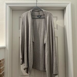 🦋 Barefoot Dreams Bamboo Cozy Chic Lite Gray Soft Cardigan Sweater Size S/M 🦋